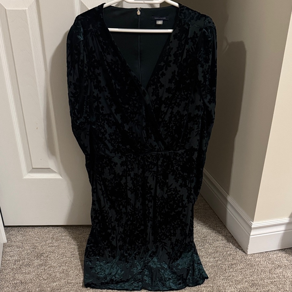 Tommy Hilfiger Dark Green Velvet Dress